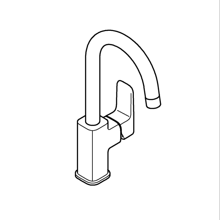 Baterie lavoar Grohe 1017710000, 28 mm, 5 l/min, 0.6 bar, 35 mm, 311 mm, 140 mm, 395 mm, 1 orificii instalare, Crom [7]