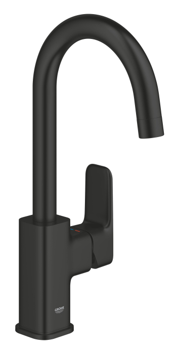 Baterie lavoar Grohe 1017712430, 28 mm, 5 l/min, 0.6 bar, 35 mm, 311 mm, 140 mm, 395 mm, 1 orificii instalare, Negru [2]
