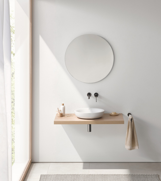 Baterie lavoar Grohe 19967A01, Essence, pe perete, 230 mm, necesita valva, lucios, grafit [2]
