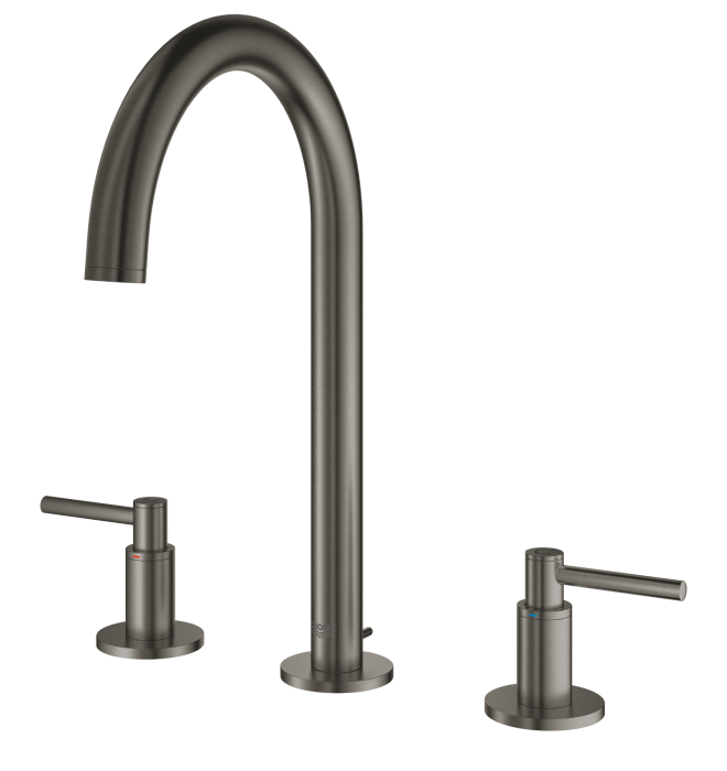 Baterie lavoar Grohe 20009AL3, Atrio, pe blat, M, 291 mm, ventil, mat, grafit [2]