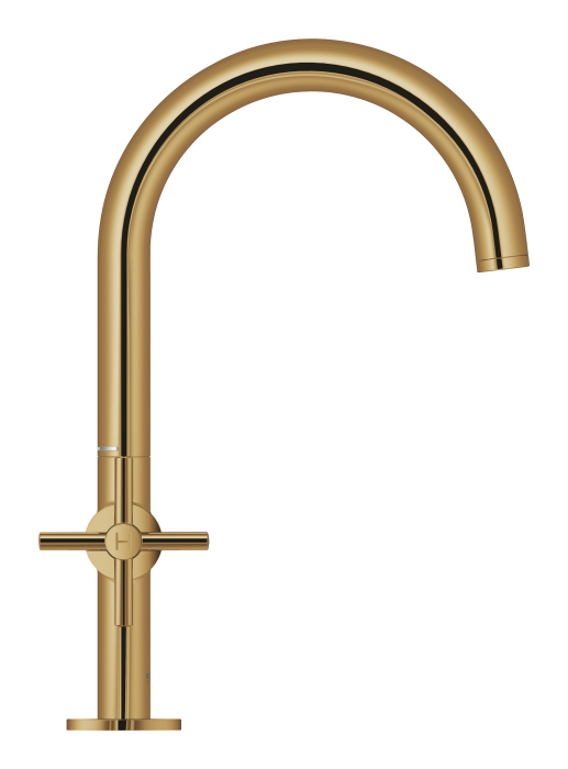Baterie lavoar Grohe 21019GL3, Atrio, 3/8'', L, 303 mm, ventil, lucios, auriu [2]