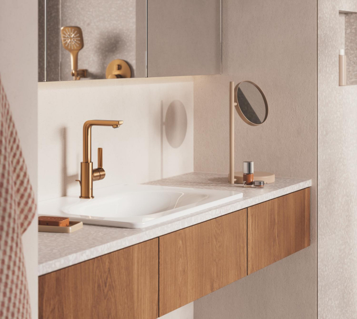 Baterie lavoar Grohe 23296DL1, Lineare, L, 252 mm, ventil, mat, cupru [7]