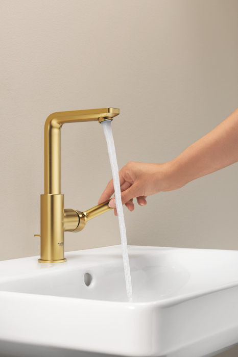 Baterie lavoar Grohe 23296GN1, Lineare, L, 252 mm, ventil, mat, auriu [7]