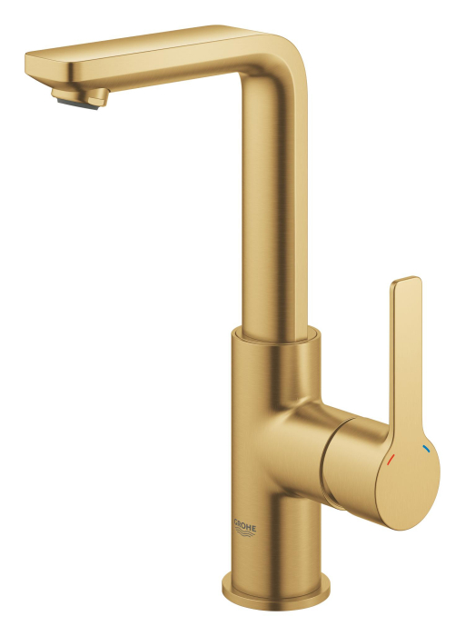 Baterie lavoar Grohe 23296GN1, Lineare, L, 252 mm, ventil, mat, auriu [3]