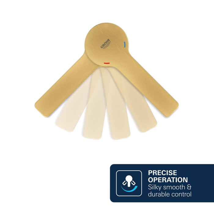 Baterie lavoar Grohe 23296GN1, Lineare, L, 252 mm, ventil, mat, auriu [10]