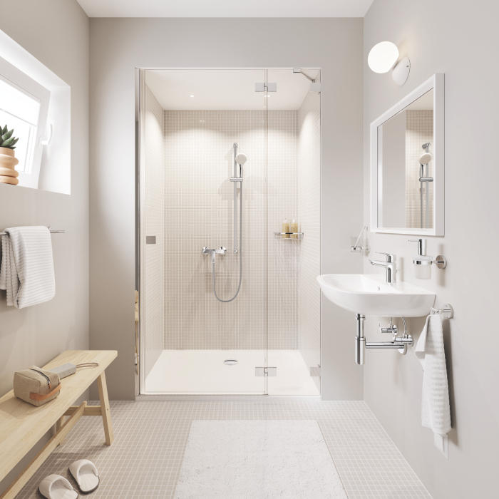 Baterie lavoar Grohe 23335001, 1 bar, 35 mm, 147 mm, 93 mm, 398 mm, 1 orificii instalare, 3/8 dimensiune racord, Crom [7]