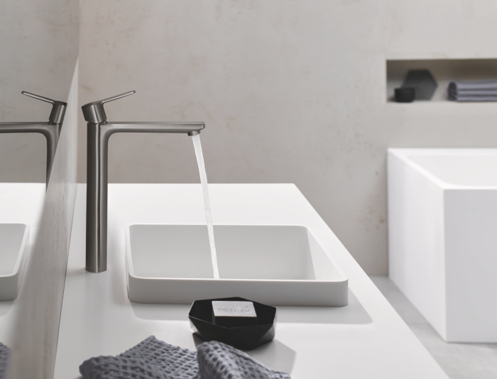 Baterie lavoar Grohe 23405AL1, Lineare, 3/8'', XL, 313 mm, mat, grafit [2]