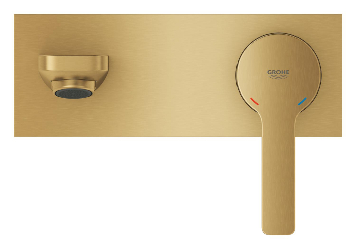 Baterie lavoar Grohe 23444GN1, Lineare, pe perete, 207 mm, necesita valva, mat, auriu [5]