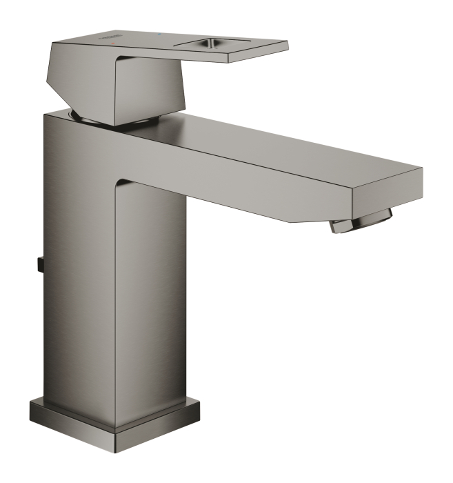 Baterie lavoar Grohe 23445AL0, Eurocube, 3/8'', marimea M, ventil cu tija, mat, grafit [2]