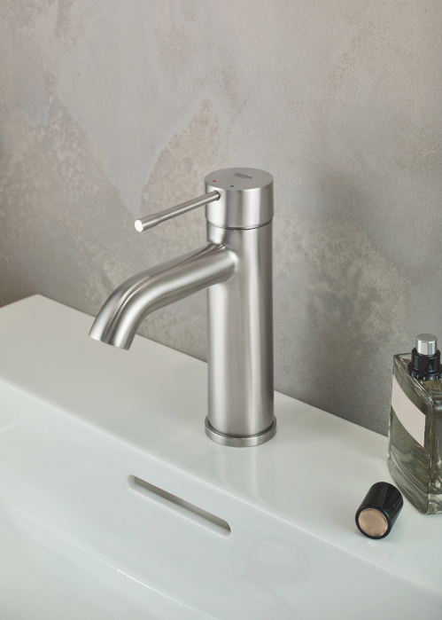 Baterie lavoar Grohe 23589DC1, Essence, 3/8'', M, 174 mm, ventil, mat, otel satinat [2]