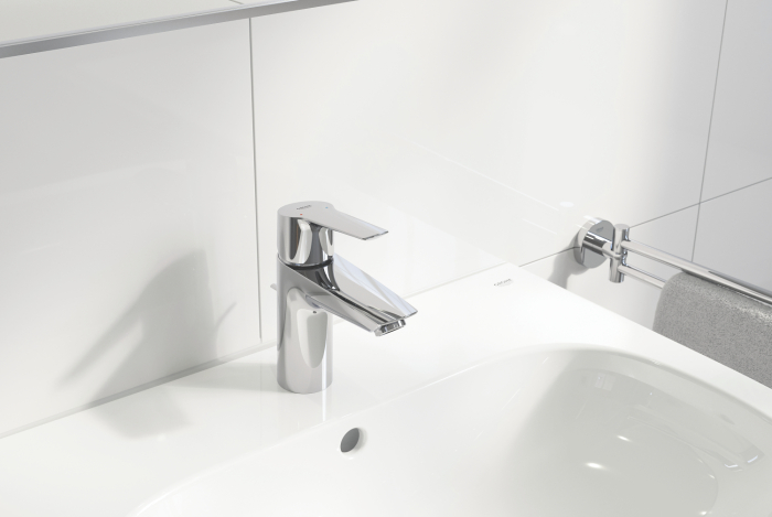Baterie lavoar Grohe 24209002, 1 bar, 35 mm, 165 mm, 109 mm, 395 mm, 1 orificii instalare, 3/8 dimensiune racord, Crom [2]