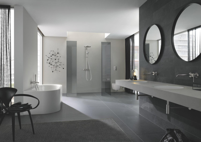 Baterie lavoar Grohe 29192DC1, Essence, pe perete, 183 mm, necesita valva, mat, otel satinat [5]