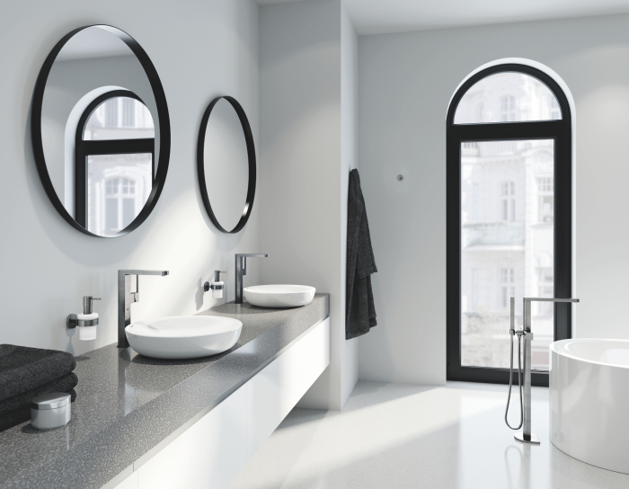 Baterie lavoar Grohe 32618AL3, Plus, 3/8'', XL, 312 mm, mat, grafit [6]
