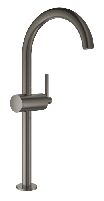 Baterie lavoar Grohe 32647AL3, Atrio, 3/8'', marimea XL, pivotanta, ventil push to open, mat, grafit [2]