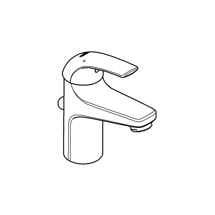 Baterie lavoar Grohe 32805000, BauCurve, tip comanda monocomanda, tip instalare pe lavoar, marime s, crom [14]