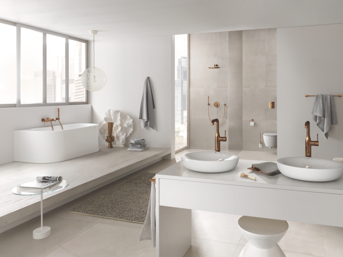 Baterie lavoar Grohe 32901DA1, Essence, 3/8'', XL, 364 mm, lucios, cupru [4]