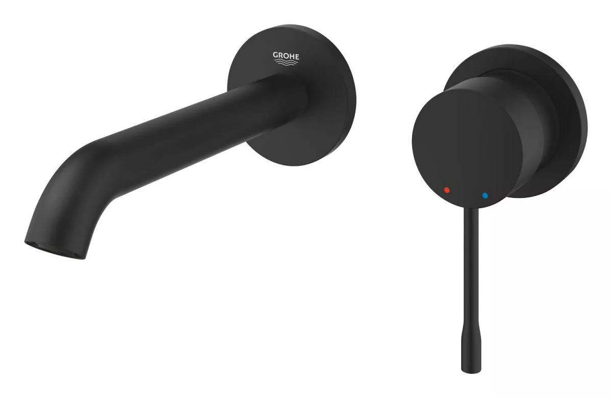 Baterie lavoar Grohe Essence 29192KF1, 1/2'', montare pe perete, marimea M, necesita valva incastrata, fara ventil, mat, negru [3]