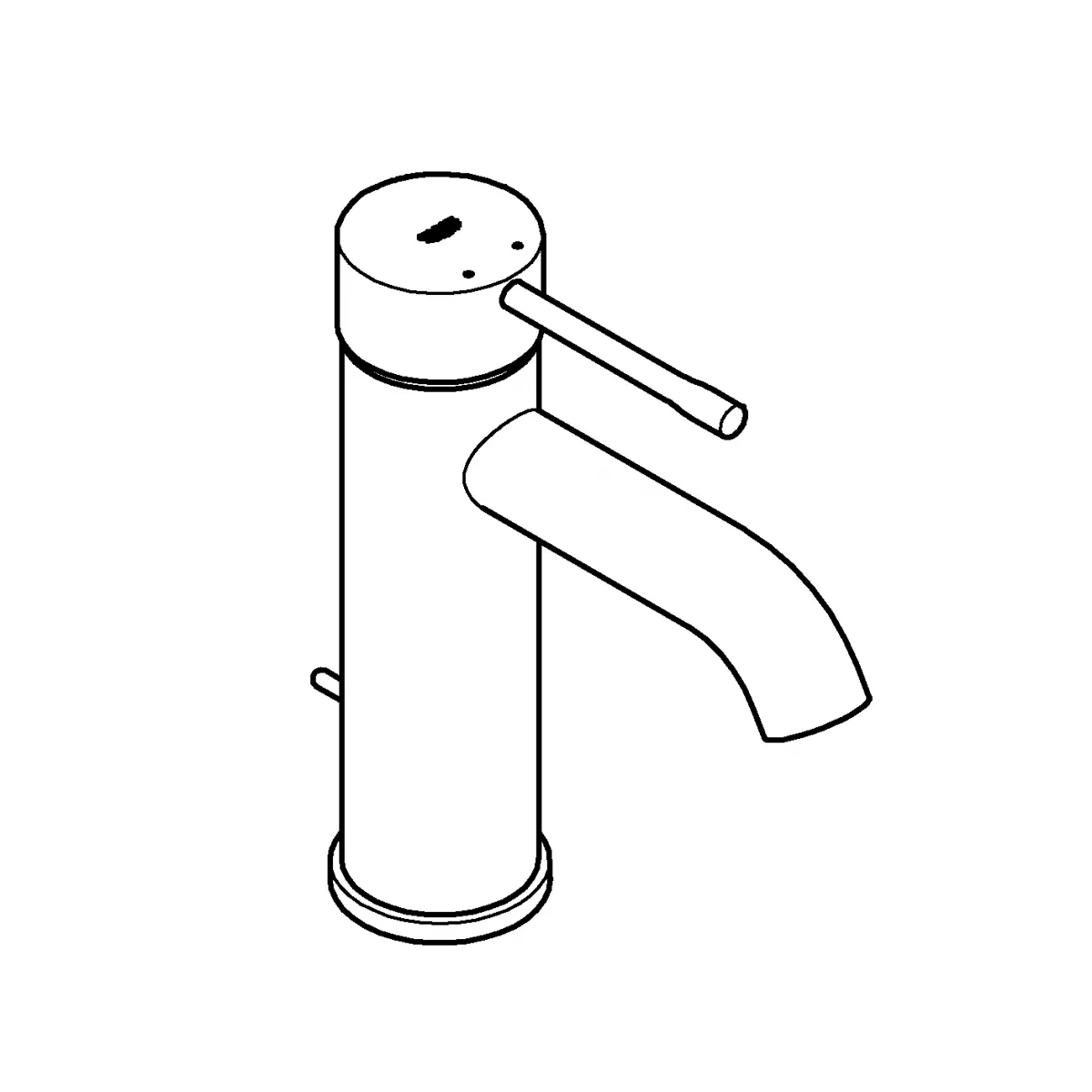 Baterie lavoar Grohe Essence, 3/8'', S, 174 mm, ventil, mat, grafit, 23589AL1 [5]