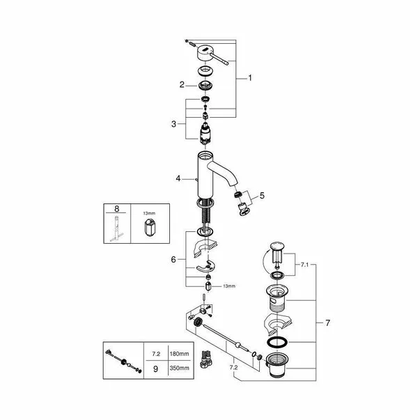 Baterie lavoar Grohe Essence New S crom lucios monocomanda [3]