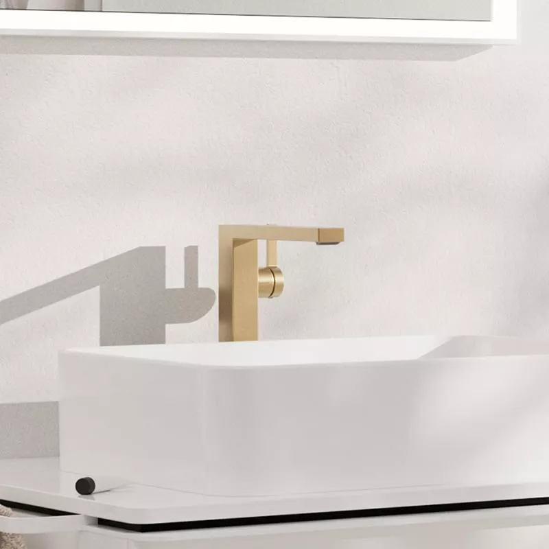 Baterie lavoar Hansgrohe Tecturis E, XL, 260 mm, pornire rece, ventil, mat, bronz, 73070140 [2]