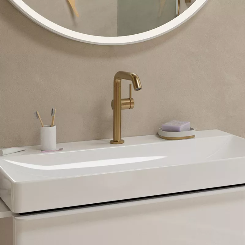 Baterie lavoar Hansgrohe Tecturis S, L, 236 mm, pornire rece, ventil, mat, bronz, 73360140 [3]