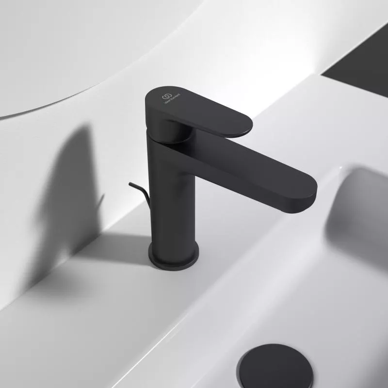 Baterie lavoar Ideal Standard Cerafine BC699XG, 3/8'', marimea M, monocomanda, cartus ceramic, ventil cu tija, mat, negru [6]