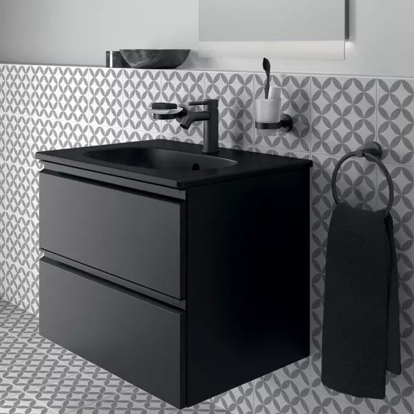 Baterie lavoar Ideal Standard Ceraline monocomanda finisaj negru mat [6]