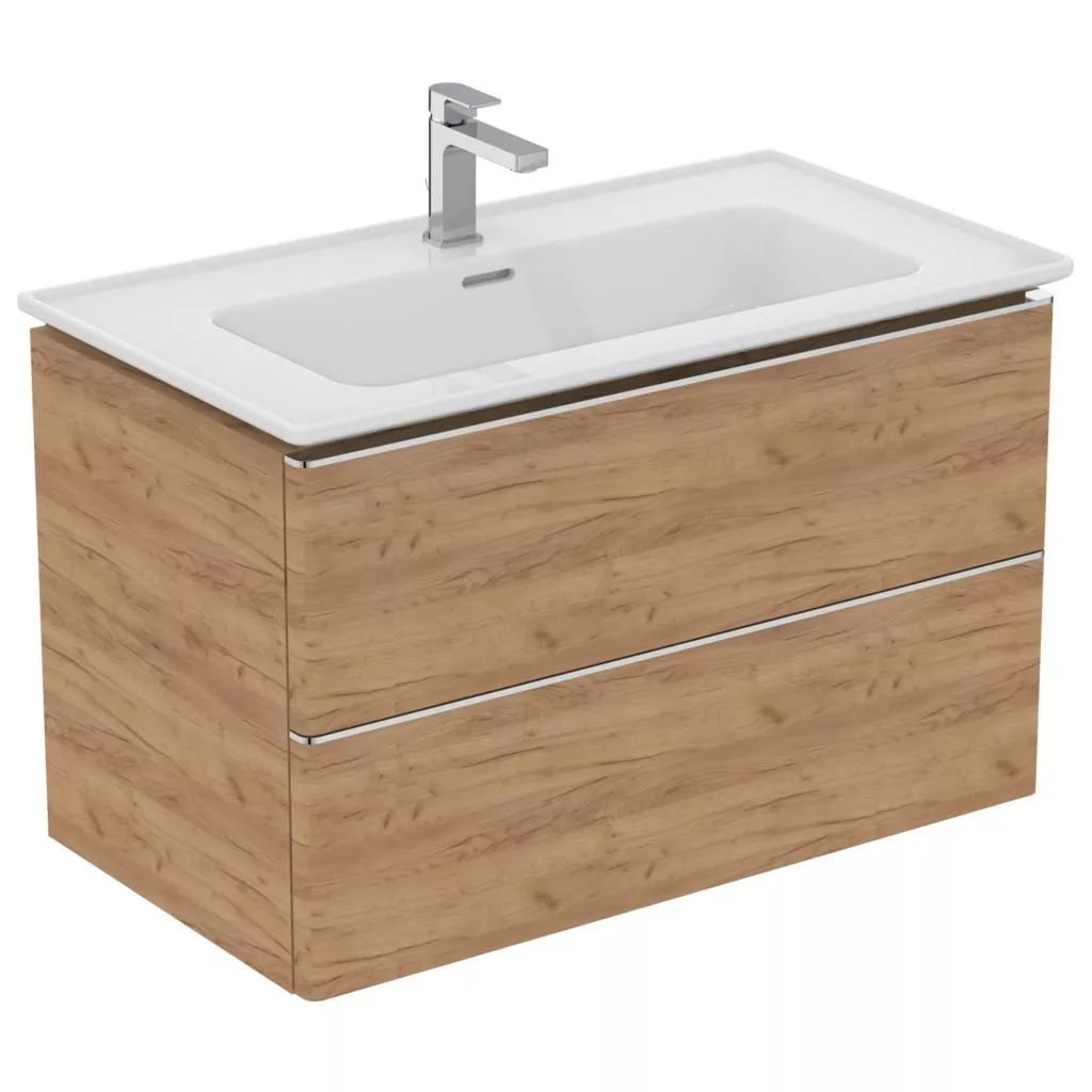 Baterie lavoar Ideal Standard Edge A7101, 3/8'', marimea M, monocomanda, cartus ceramic, pop-up metalic, crom [4]