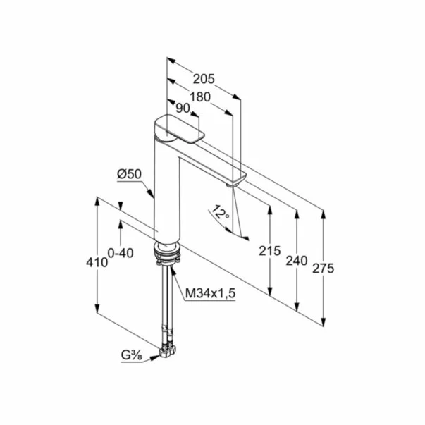 Baterie lavoar inalta Kludi Pure&Style [2]