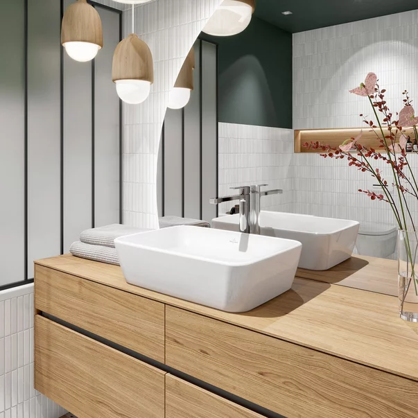 Baterie lavoar inalta Villeroy&Boch Architectura monocomanda crom lucios cu ventil Push-Open [4]