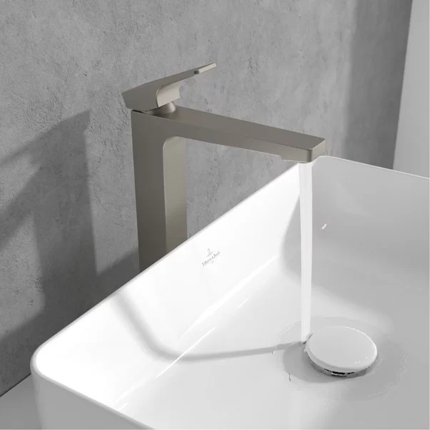 Baterie lavoar inalta Villeroy&Boch Architectura Square nichel periat cu ventil Push-Open [3]