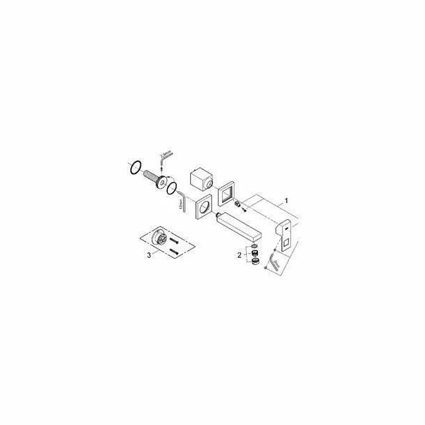 Baterie lavoar incastrata Grohe Eurocube S crom lucios [3]