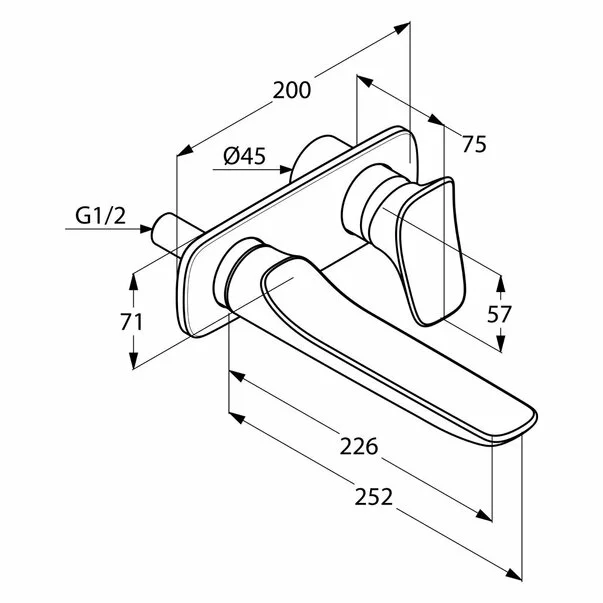 Baterie lavoar incastrata Kludi Amba 23 cm [2]