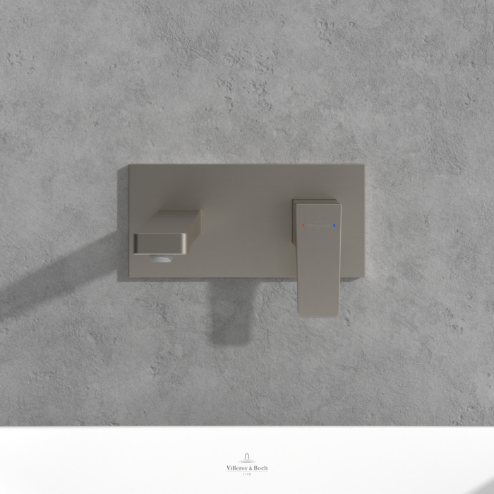 Baterie lavoar incastrata Villeroy&Boch Architectura Square nichel periat fara corp ingropat [5]