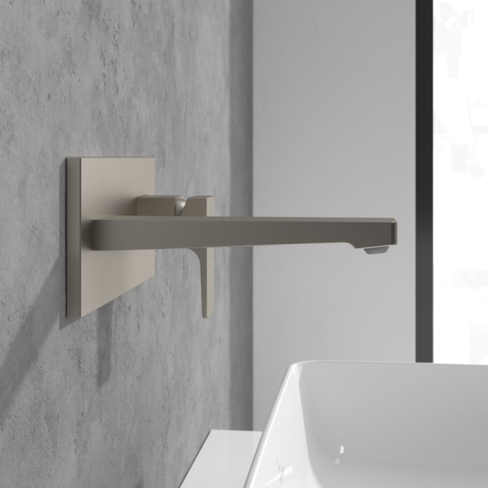 Baterie lavoar incastrata Villeroy&Boch Architectura Square nichel periat fara corp ingropat [4]