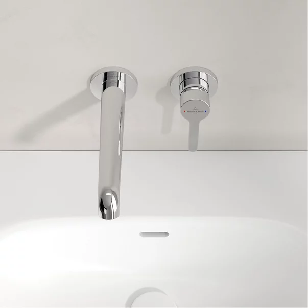 Baterie lavoar incastrata Villeroy&Boch Skyla crom lucios pipa 20 cm fara corp ingropat [6]