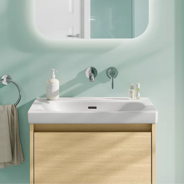 Baterie lavoar incastrata Villeroy&Boch Skyla crom lucios pipa 20 cm fara corp ingropat [9]