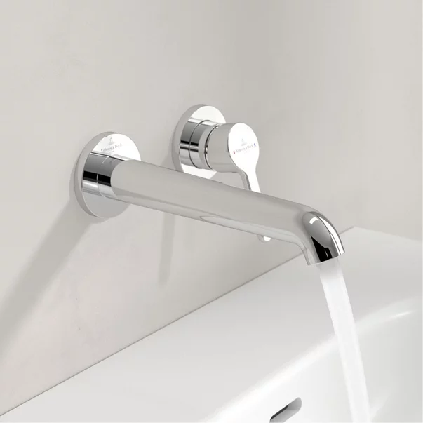 Baterie lavoar incastrata Villeroy&Boch Skyla crom lucios pipa 20 cm fara corp ingropat [3]