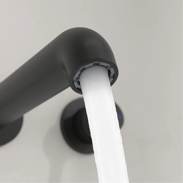 Baterie lavoar incastrata Villeroy&Boch Skyla negru mat pipa 20 cm fara corp ingropat [10]