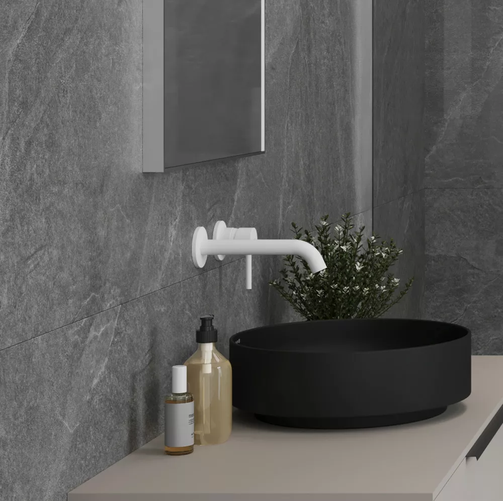 Baterie lavoar Kludi Bozz, pe perete, 230 mm, necesita valva, mat, alb, 382455376 [2]