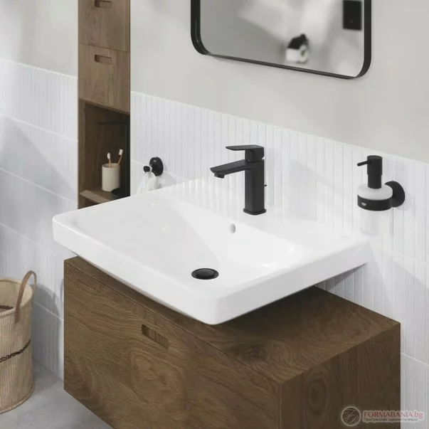 Baterie lavoar Grohe 1017492430, Cubeo, tip comanda monocomanda, tip instalare pe lavoar, marime m, negru [5]