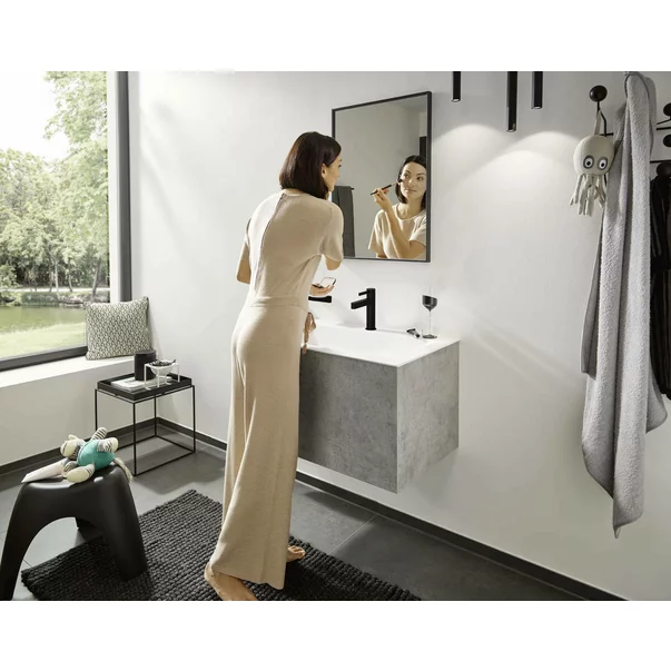 Baterie lavoar monocomanda Hansgrohe Finoris 100 cu ventil Pop-Up negru [5]
