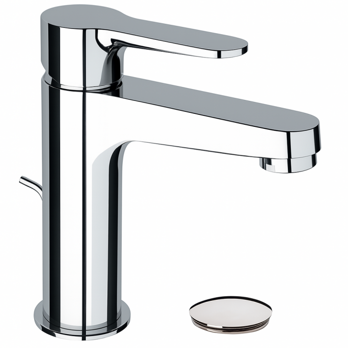 Baterie lavoar Remer Rubinetterie Winner W10P, monocomandata, ventil pop-up, cartus ceramic, crom lucios, alama [1]