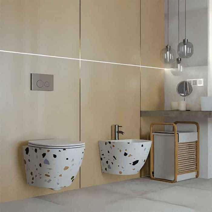 Baterie pentru bideu LaVita, Verdi, fără ventil, crom [2]