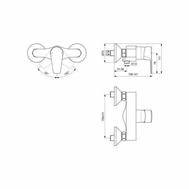 Baterie pentru dus Ideal Standard Cerafine D [2]