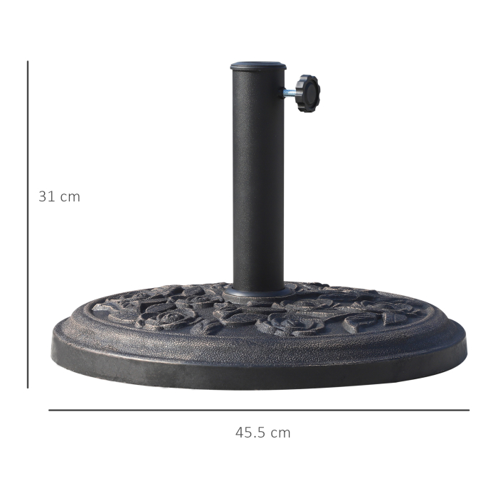  Baza pentru umbrela 9kg din rasina cu finisaje din bronz Φ45.5 x 31cm bronz [3]