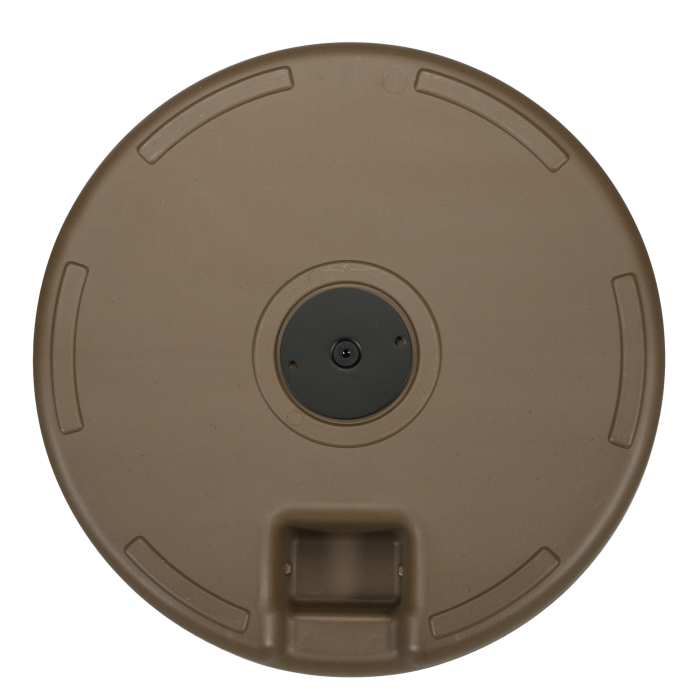  Baza pentru Umbrela cu 2 Butoane Incorporate, din HDPE si Otel, Ø51x36 cm, Maro si Negru [9]