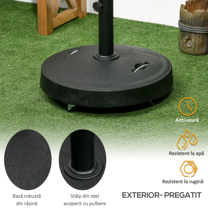  Baza pentru Umbrela de 23.5kg con 2 Manivele si Roti [6]