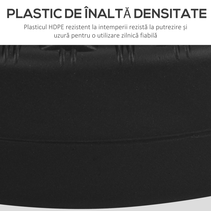  Baza pentru Umbrela de Gradina 3 m cu Manere Incorporate, din HDPE si Otel, Ø51x36 cm, Negru [6]