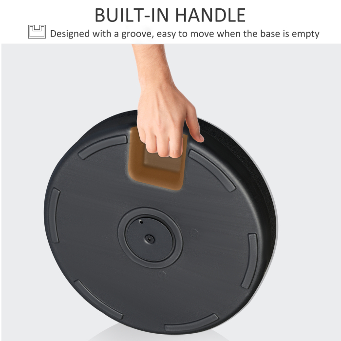 Baza pentru Umbrela de Gradina cu Stalp Central Φ3.8cm si 4.8cm, Soclu pentru Umbrela care se Umple cu Apa sau Nisip, Negru [7]